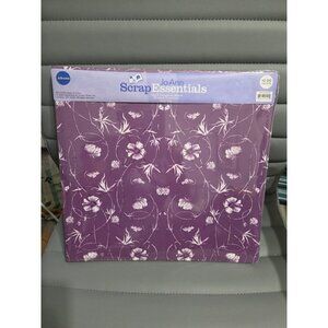 JoAnn Scrap Essentials 12 x 12 Scrapbook Album 10 Sheets Purple Floral
